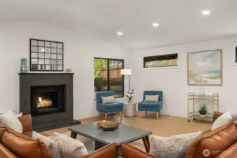 Warm and inviting family room to gather