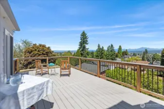 Large deck with spectacular views