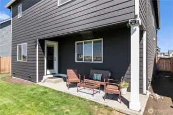 Covered patio for all season enjoyment