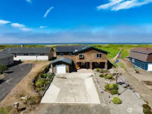 Oceanfront home with unobstructed views and access to the Pacific Ocean and Ocean Beaches. Private walking trail and expansive views.