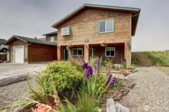 Oceanfront home with unobstructed views and access to the Pacific Ocean and Ocean Beaches. Private walking trail and expansive views.
