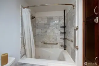 Primary Bathroom Tub and Shower