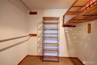 Primary Suite walk in closet