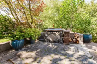 outdoor entertainment area.  Fire up the BBQ.