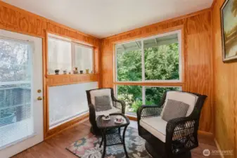 once a back porch, now a cozy sunroom.
