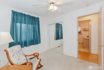 2nd bedroom close to the 2nd bath.