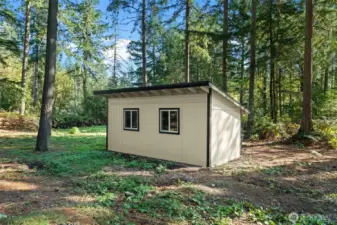 Outdoor shed for extra storage