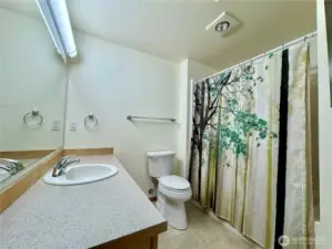 Main hallways bath with Skylight