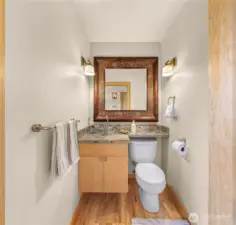 Main level guest bath off entry way
