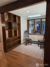 Reading nook/library off main living room