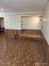 Bonus room Lower level with fireplace, massive open space and a sitting area