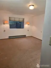 Lower level bedroom #1. Very spacious and carpeted.