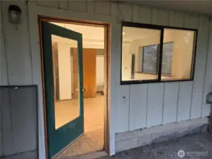 Exterior entry for lower bedroom #2