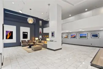 The Lobby is, in fact, a gallery with a rotating curated art exhibit