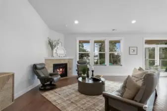 Enjoy cozy evenings by the fire and southerly views to Burrow Bays from your living area.