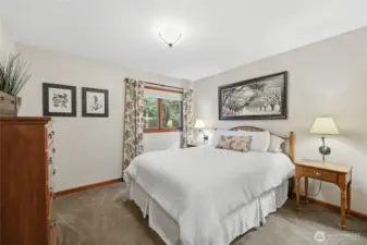 Main floor bedroom directly off the entry hall.