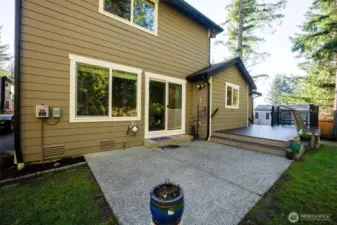 Back Patio and Deck off Dining Area.
