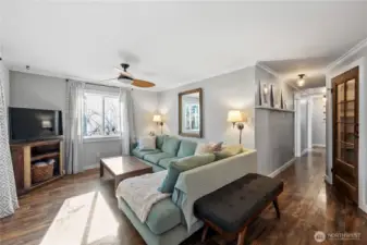 Warm and inviting living room.