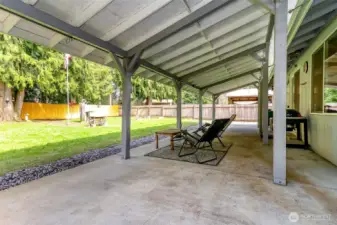 Covered patio.