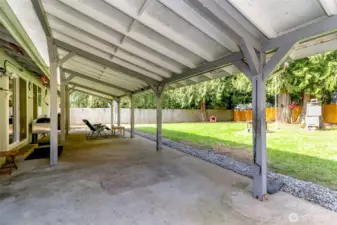 Covered patio.