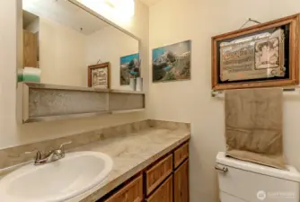 Three quarter bath off primary suite.