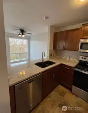 Kitchen with Dining Room window