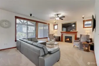 Great Room with gas fireplace