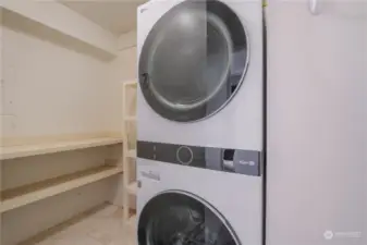 Laundry room in condo.