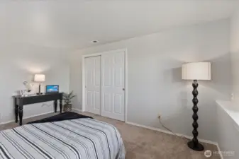 Oversized guest bedroom on the lower level.
