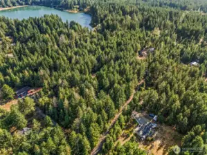 Carney Lake- public access - great for fishing.  Red-line is guesstimate of lot- buyer to verify.