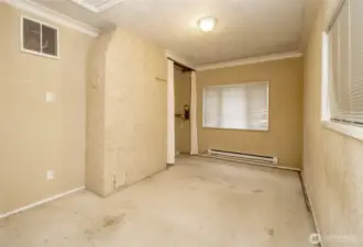 garage that has been converted to 3rd bdrm