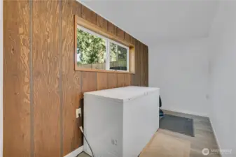 Extra finished space downstairs. Make your own Costco pantry down here!