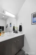 A third full bathroom on the lower level.