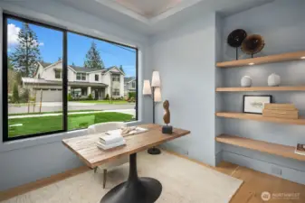 Designated den and dining room