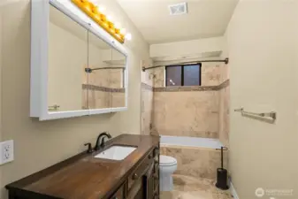 A full bath in the ADU