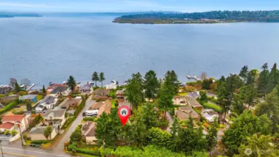 Grand south-facing lake vistas.