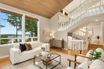 Vaulted ceilings let an abundance of natural light into all living areas.