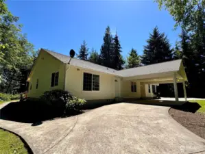 Circular driveway.