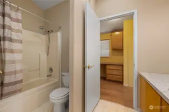 Full Bathroom. Access from Laundry Room & Hallway by Bedroom