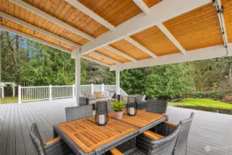 Gorgeous wrap around covered deck