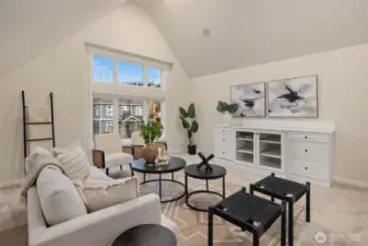 Upper level bonus room/5th bedroom with closet and secret attic playroom.