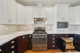 Custom cabinetry with pull-outs