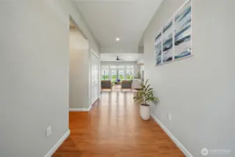 Front entry. Virtually staged