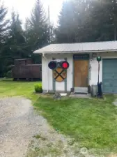 Real functioning railroad lights adding to the fun of this property!