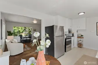 Kitchen Dining and Living Room