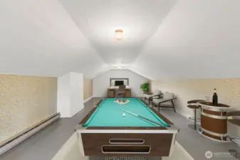 Virtually staged 3rd bedroom as flex space