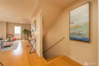 The stairs to the main floor.