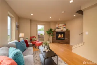Mini-split on the main floor provides AC and heat, as well as radiant in-floor heat.