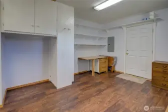 Incredibly flexible space with built in closet/cabinets.  Bedroom?  Office? Studio? Craft room?  Use your imagination and tailor it to your needs!