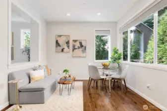 Breakfast nook, casual lounge or dining area...you choice